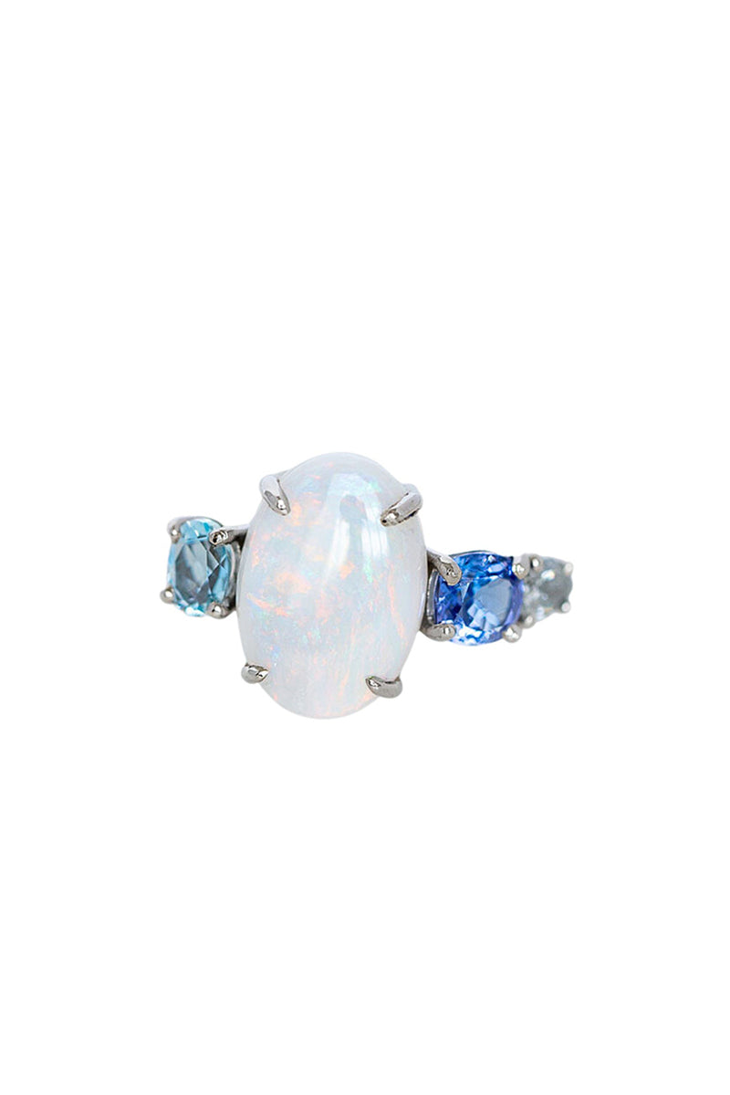 One Off Crystal Opal Splice - 18k White Gold