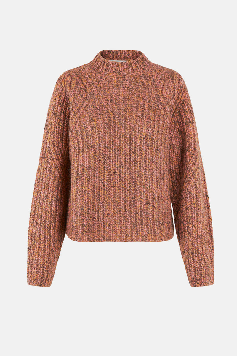 Filippi Knit O Neck - Orange Pepper