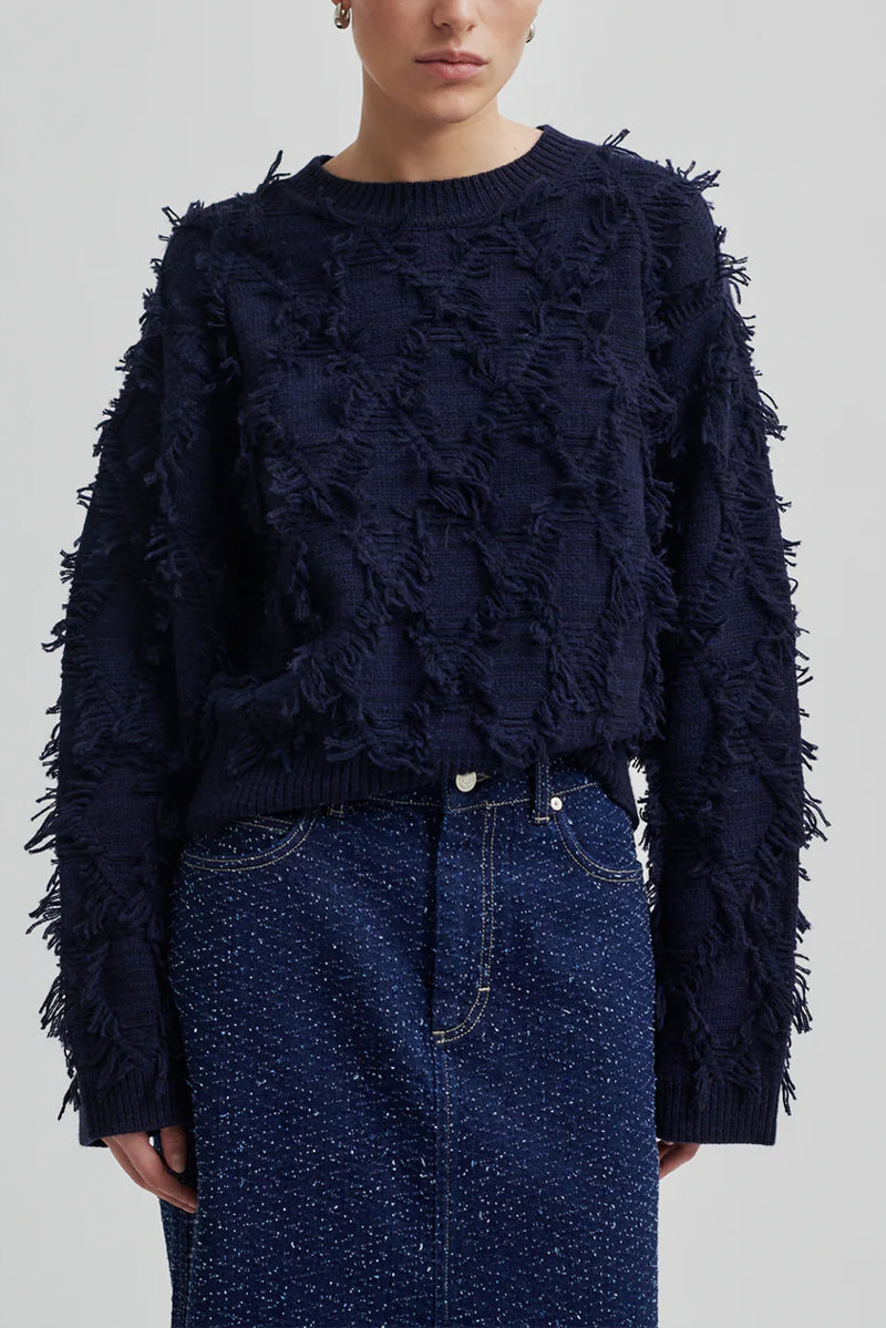 Carli Knit O-Neck - Vulcan
