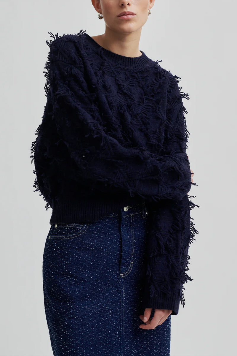Carli Knit O-Neck - Vulcan