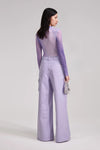Contour Print Top - Lilac