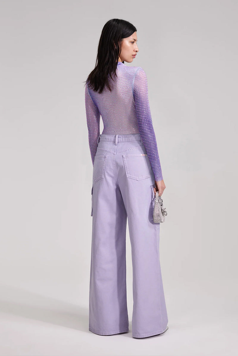 Contour Print Top - Lilac