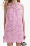 Lace Mini Dress - Pink