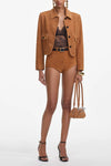 Suede Shorts - Brown