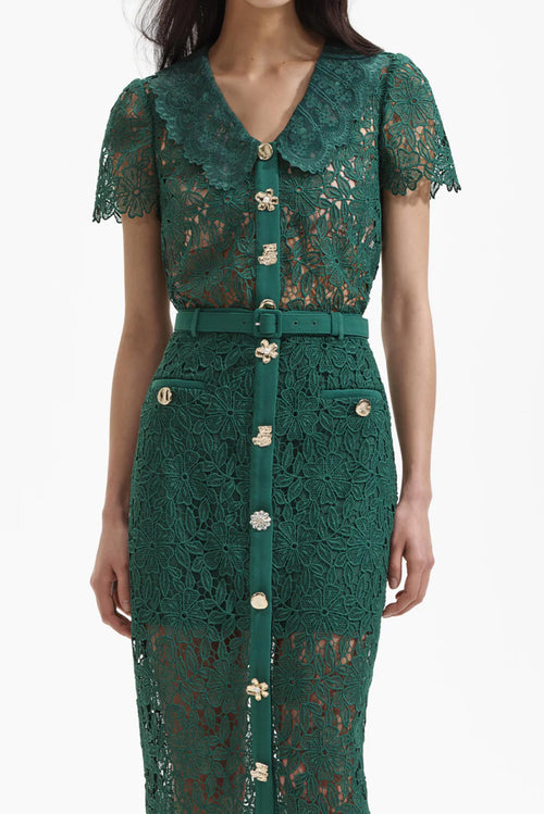 Guipure Lace Top - Green