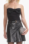 Leather Mini Skirt - Black