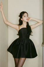 Taffeta Embellished Mini Dress