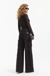 Beaded Mesh Top - Black