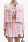 Boucle Check Jacket - Pink