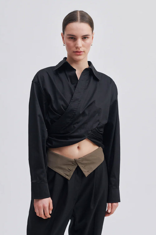 Closa Wrap Shirt - Black