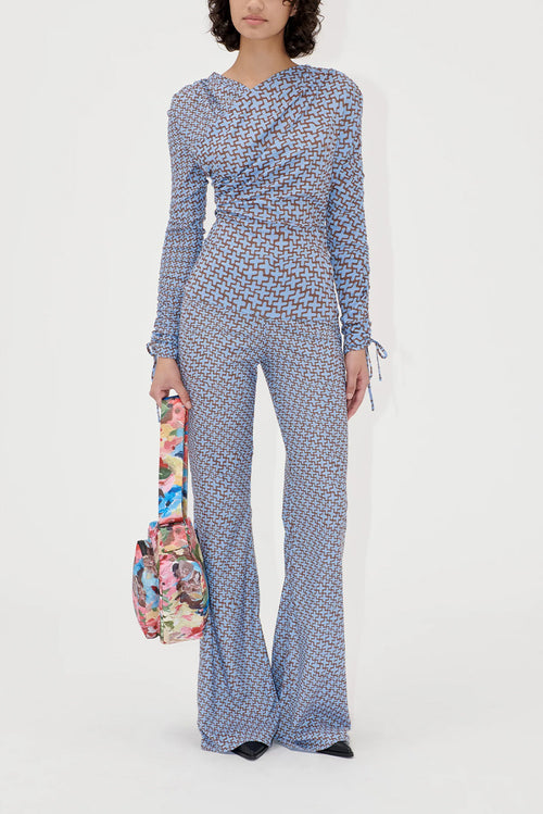 Dry jersey Wrap Front Top - Graphic Weave