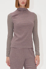 Patchwork Jersey Long Sleeve Top - Pink/Black