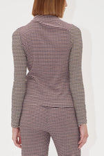 Patchwork Jersey Long Sleeve Top - Pink/Black