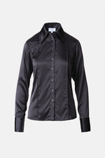 ON PARKS Tailored Silk Shirt - Black