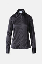 Tailored Silk Shirt - Black