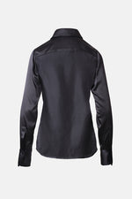 ON PARKS Tailored Silk Shirt - Black