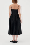 Satin Tailoring Dress - Black