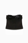 Crepe Bandeau Top - Black