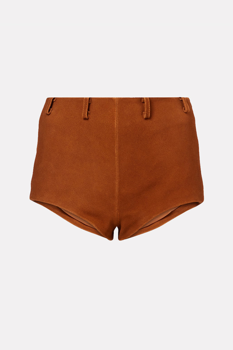 Suede Shorts - Brown