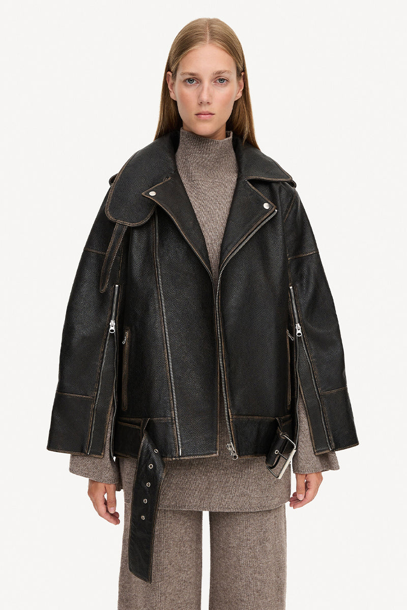 Beatrisse Leather Jacket - Black