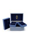 Mini Trunk Classic Jewellery Box - Evening Blue