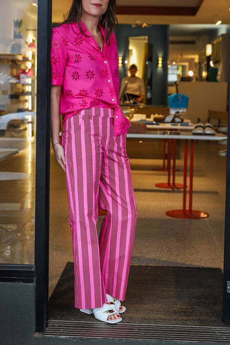 Riviera Pant - Pink Stripe