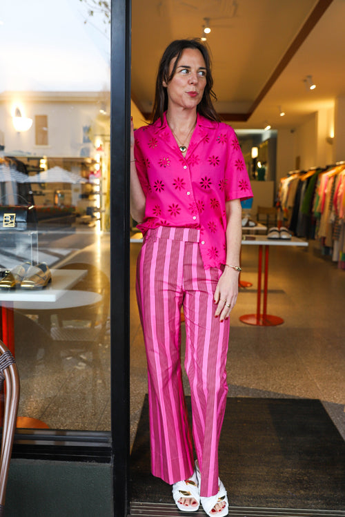 Riviera Pant - Pink Stripe