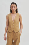 Blossom Waistcoat - Tobacco Brown