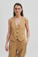 Blossom Waistcoat - Tobacco Brown
