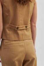 Blossom Waistcoat - Tobacco Brown
