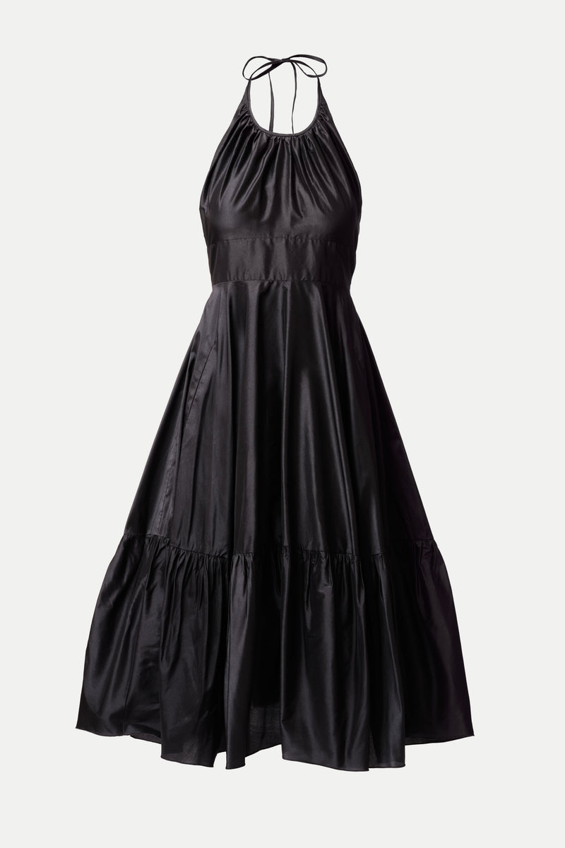 Knowles Dress - Black Taffeta