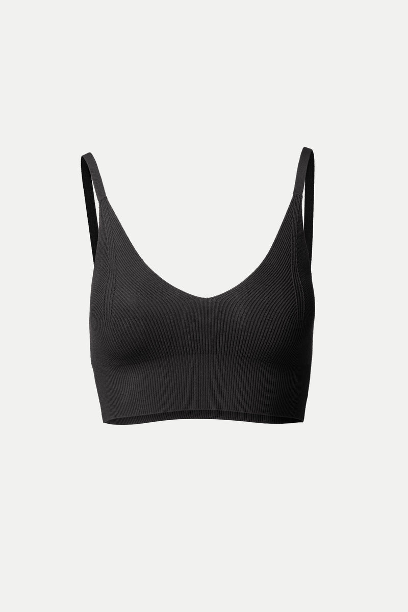 Soft Knit Bralette - Black