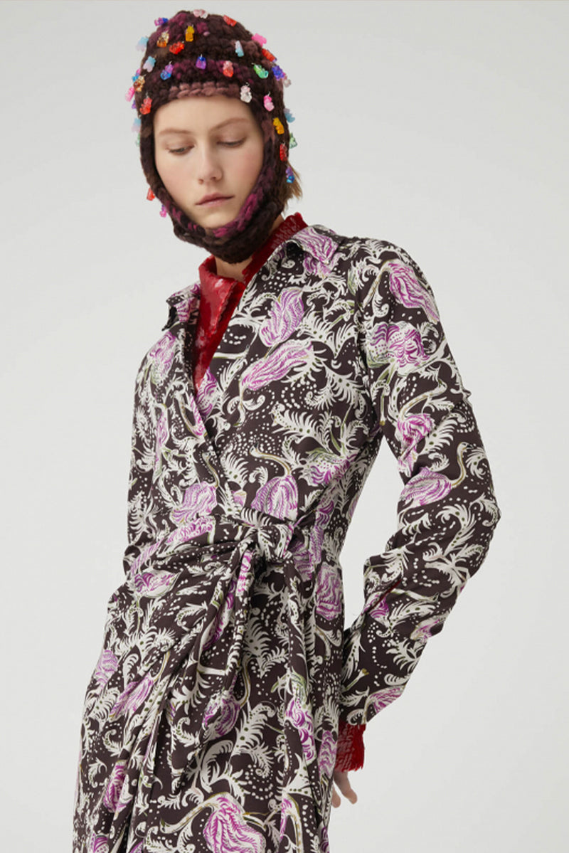 Wrap Dress - Emu Print