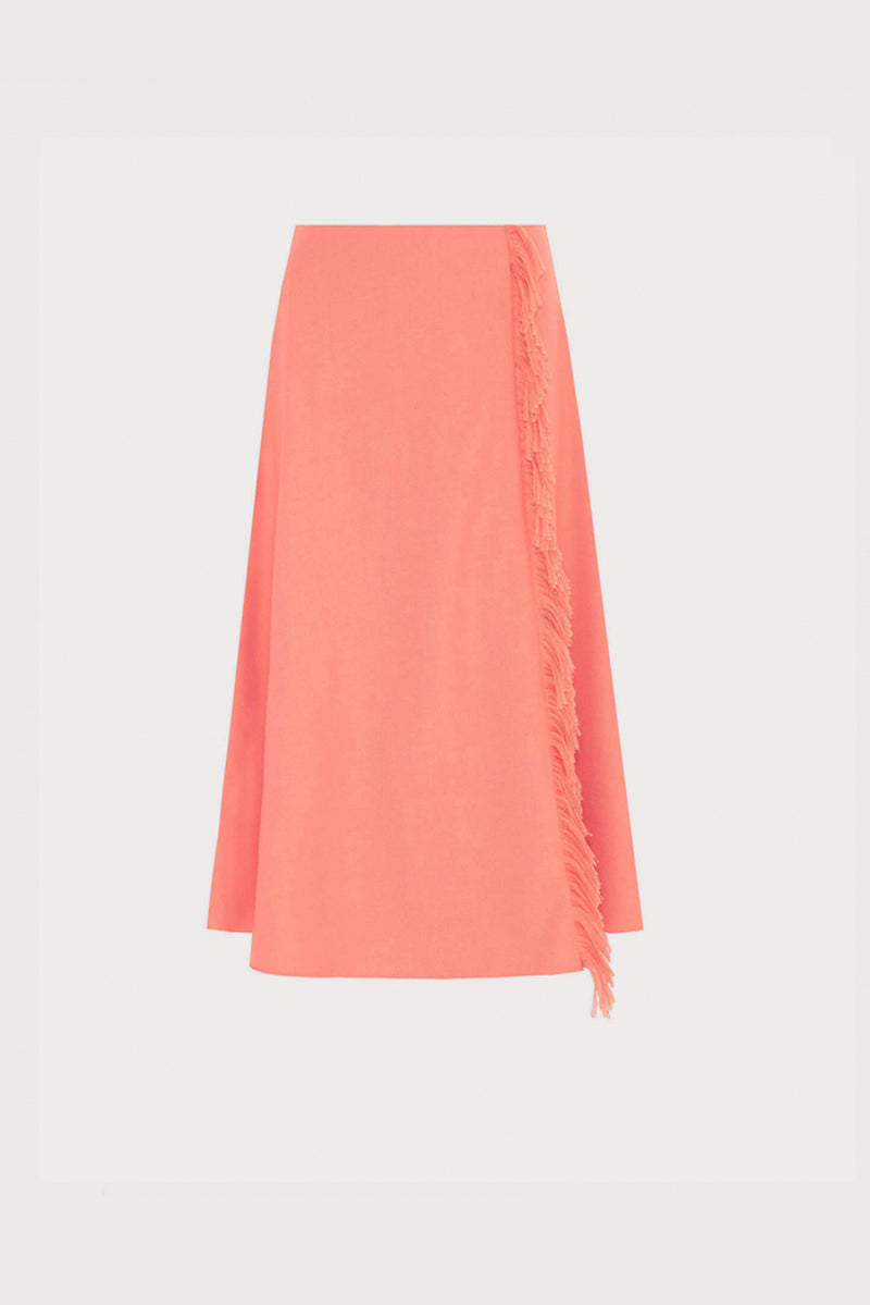 Flared Wool Skirt - Fringes