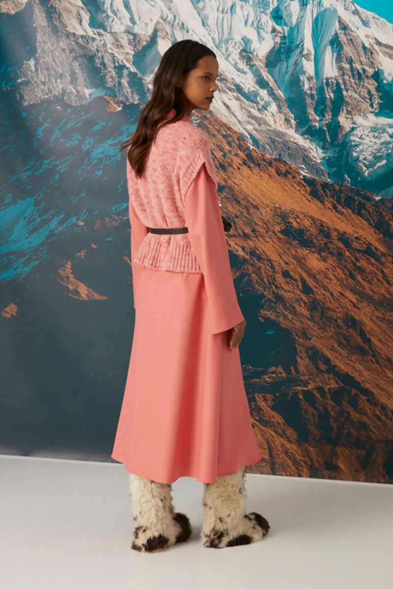 Flared Wool Skirt - Fringes
