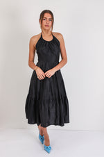 Knowles Dress - Black Taffeta
