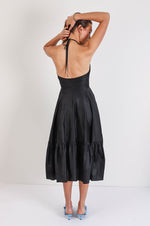 Knowles Dress - Black Taffeta
