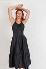 Knowles Dress - Black Taffeta