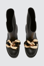 Chain Rubber Boot - Black