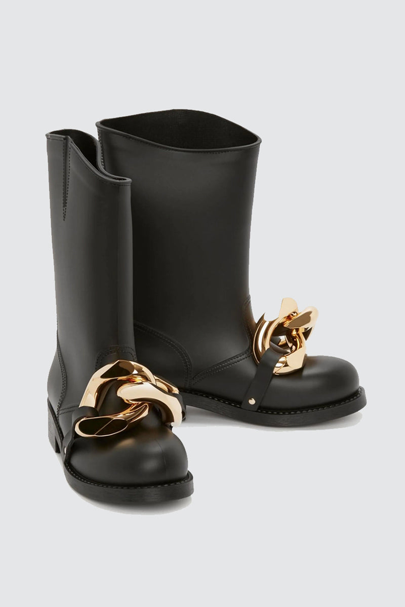Chain Rubber Boot - Black