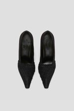 Chain Heel Pumps - Black