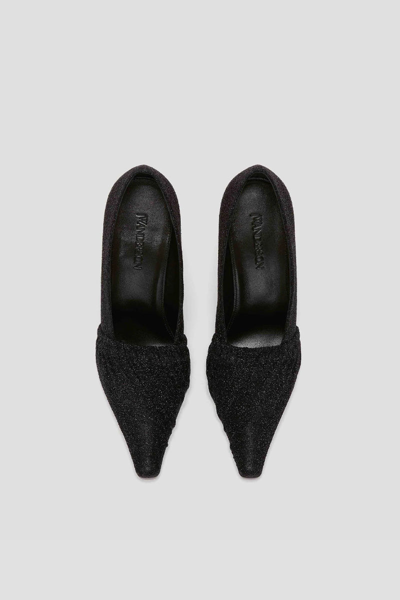Chain Heel Pumps - Black