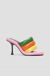 Bumper Tube Leather Mules - Rainbow