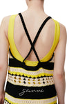 Crochet Cover Up Slip Dress - Golden Kiwi