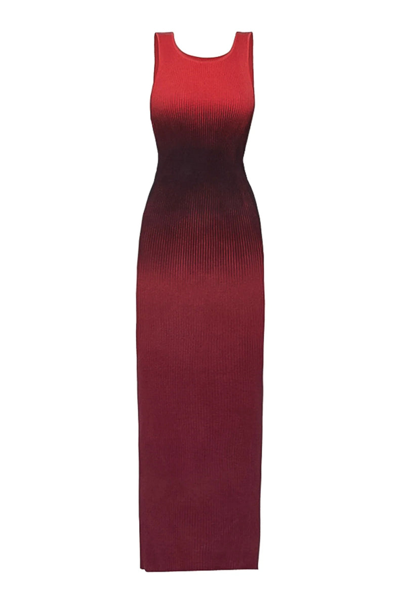 Ombre Maxi Dress - Red Ombre