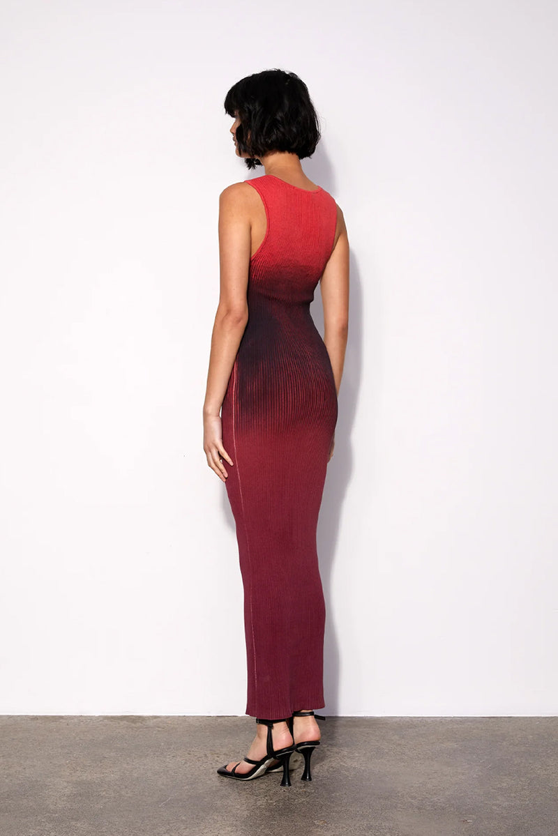 Ombre Maxi Dress - Red Ombre