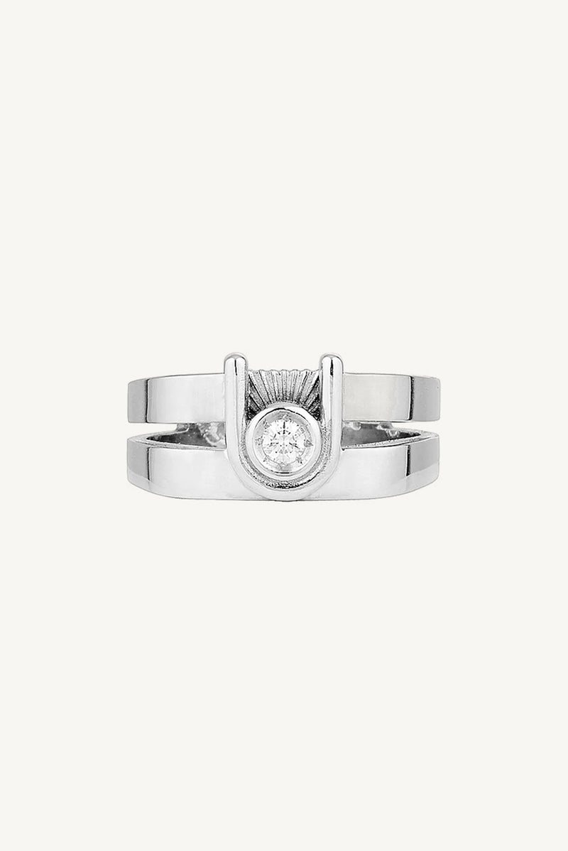 Ziggy Open Signet Ring - Sterling Silver