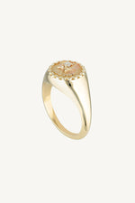 Star of Love Signet Ring 9K YG