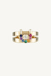 Rainbow Ziggy Open Signet - 9K Yellow Gold