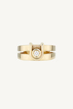 Ziggy Open Signet Ring - 9K Yellow Gold